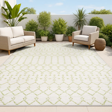 Ourika Moroccan Geometric Textured Weave Indoor/outdoor Rug